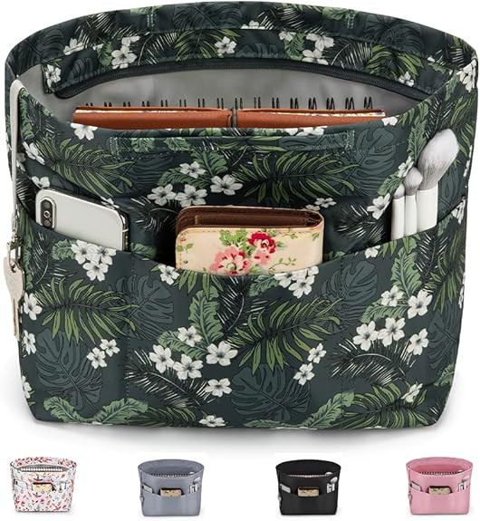 Gonex Nylon Tote Organizer Purse Insert Pocketbook Organizer Insert Handbag Divider with Handles ... | Amazon (US)