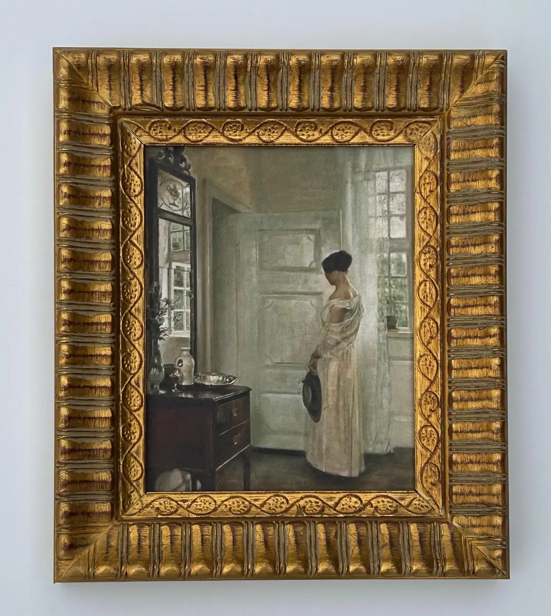 SUMMER OUTING , Oil Painting Style, Fine Print, on Canvas, Gold Wood Frame, Framed Antique Style,... | Etsy (US)