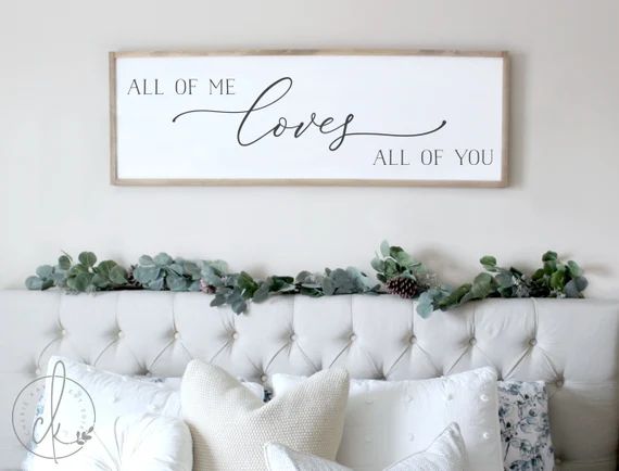 master bedroom sign | all of me loves all of you sign | master bedroom wall decor | bedroom wall ... | Etsy (US)