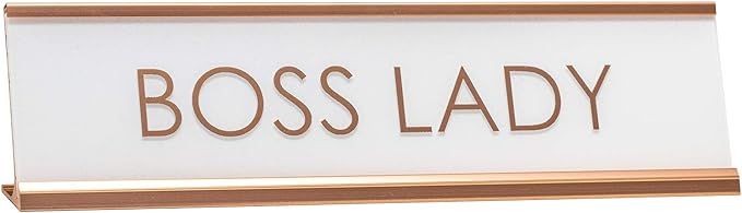 All Quality Boss Lady Rose Gold Novelty Desk Sign | Amazon (US)