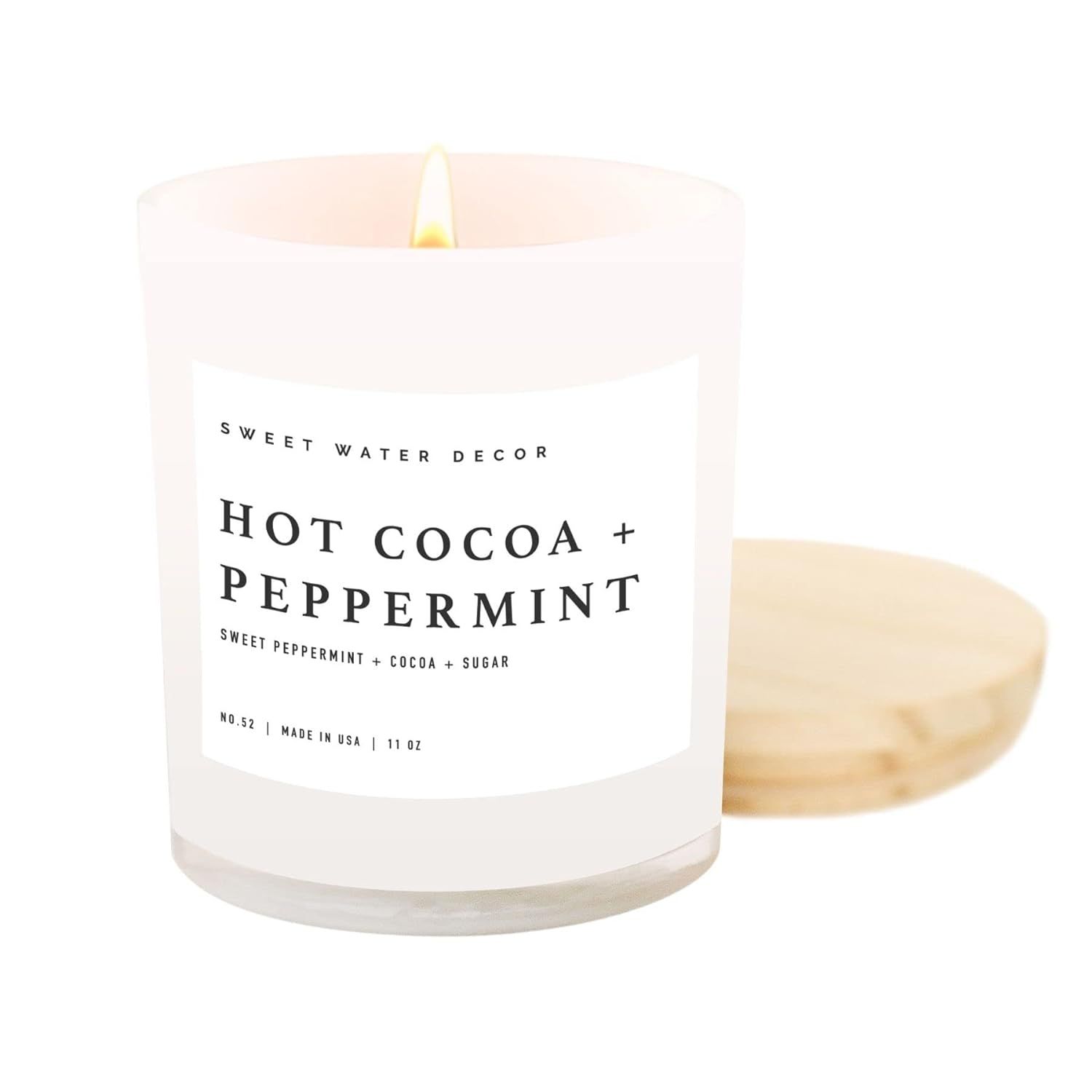 Sweet Water Decor Hot Cocoa + Peppermint Soy Candle | Chocolate, Peppermint, and Vanilla Holiday ... | Amazon (US)
