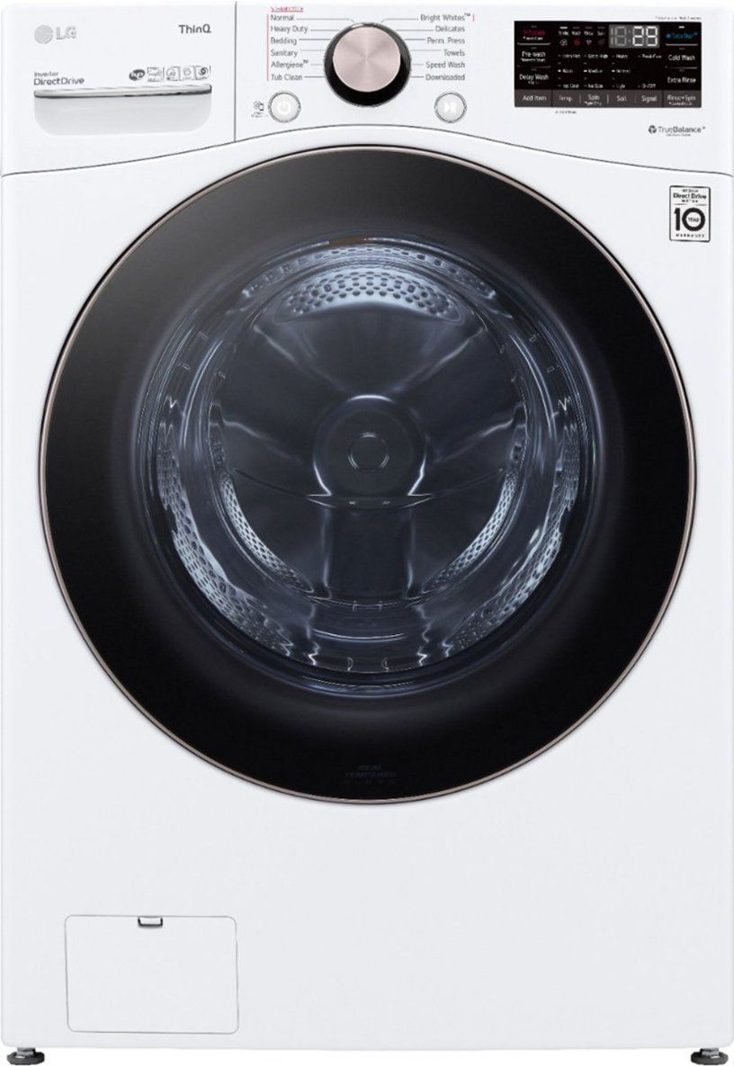 Package - LG - 4.5 Cu. Ft. High-Efficiency Stackable Smart Front Load Washer with Steam and Built-In Intelligence and 7.4 Cu. Ft. Stackable Smart Electric Dryer with Steam and Built-In Intelligence - White | Best Buy U.S.