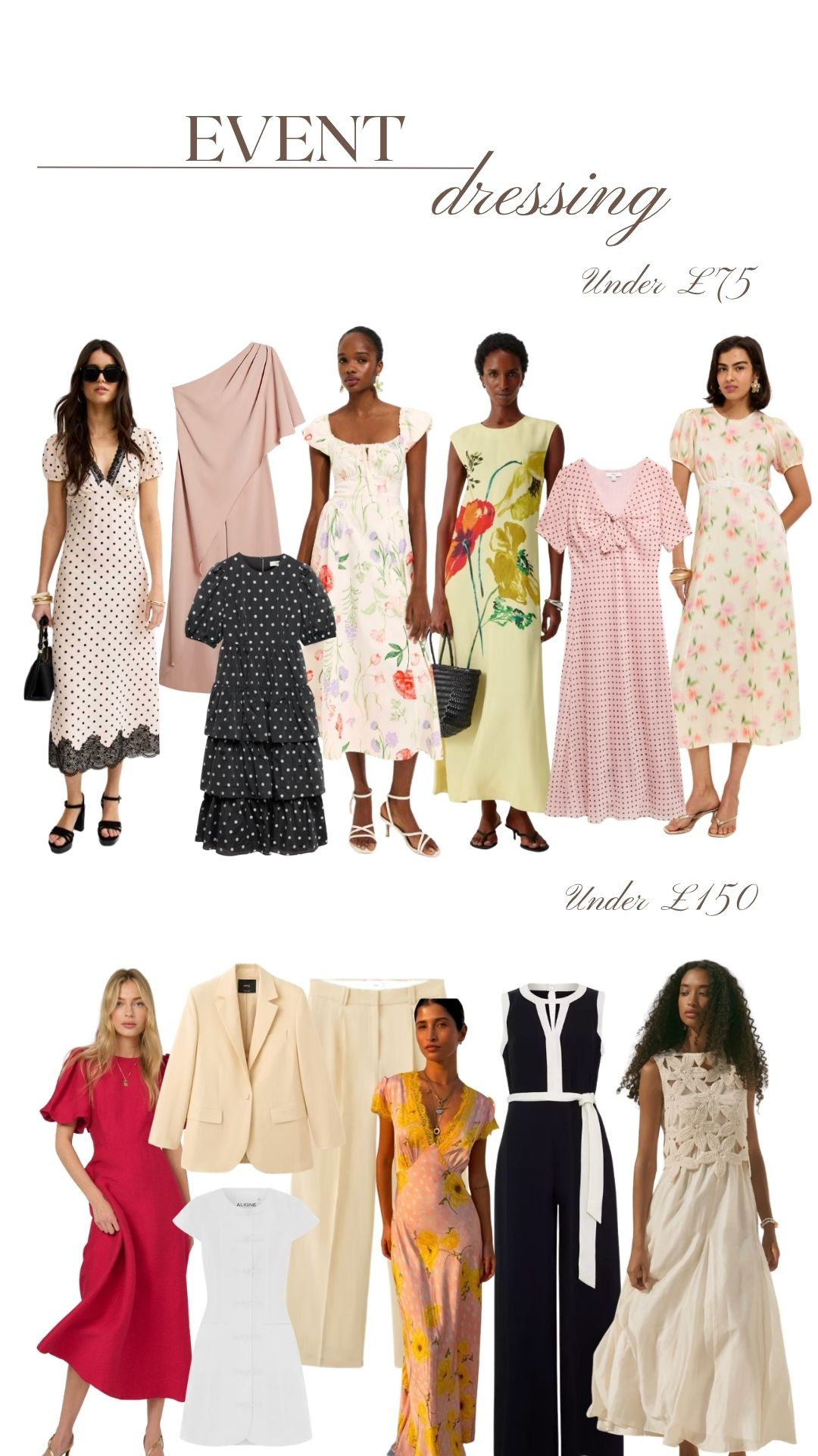 Event Dressing Edit 🌷 

Wedding Guest Outfits, Occasion Dresses Under £75, Occasionwear Under £150, Summer Event Dresses, Floral Midi Dress Edit, Polka Dot Dress Outfit, Neutral Blazer And Trousers, Jumpsuit For Events, Affordable Occasionwear Finds, Mature Style 

 #LTKuk #LTKspring #LTKsummer