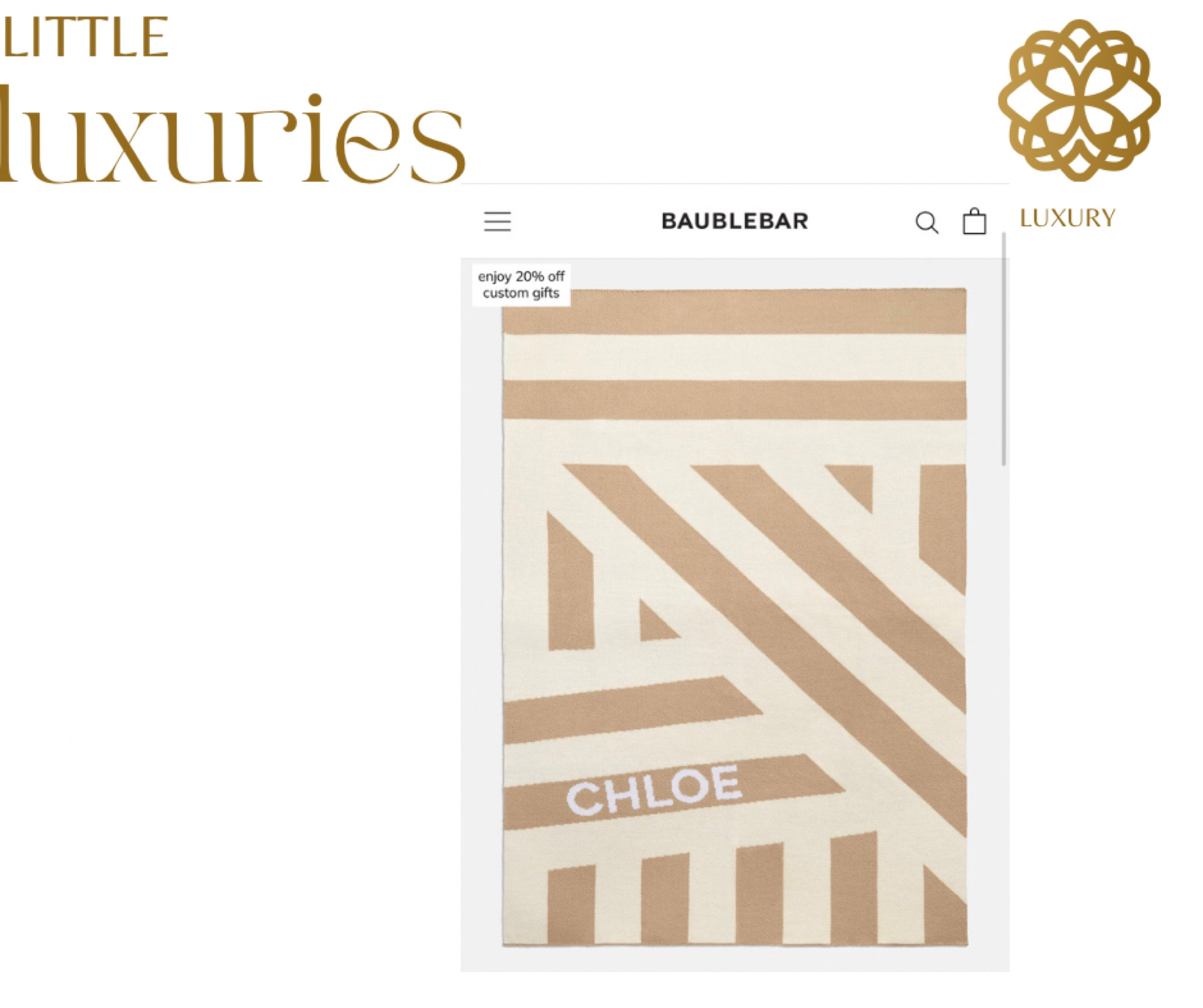 Want a fun personalized gift? Checkout the personalized blankets from bauble bar. Priced start under $100 and you can choose from multiple designs and colors

#LTKunder100 #LTKHoliday #LTKSeasonal