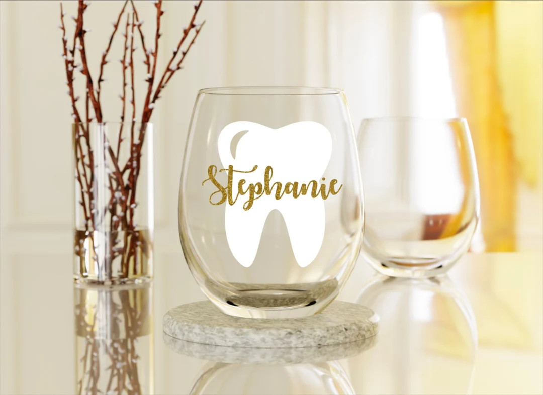 Dentist Wine Glass Dental Assistant Gift Dental Hygienist - Etsy | Etsy (US)