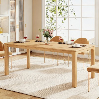 Christopher Knight Home Bradley Modern Minimalist 70" Solid Rubber Wood Rectangular Dining Table, Natural | Target