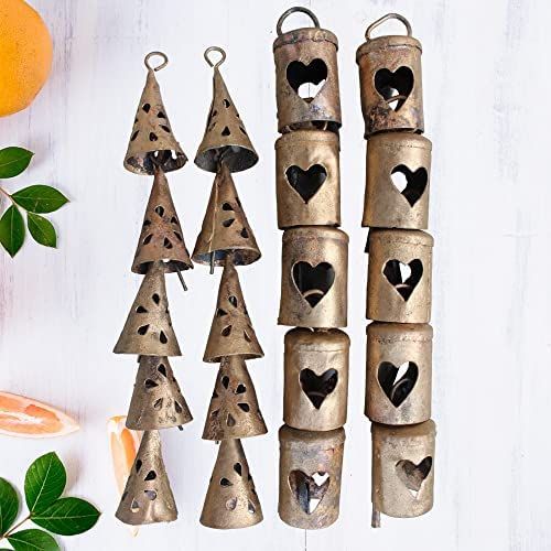 Mango Gifts Rustic Metal Vintage Bells Tin Cow Bells for Crafts Wind Chimes 2.5" H (Set of 20 Pie... | Amazon (US)