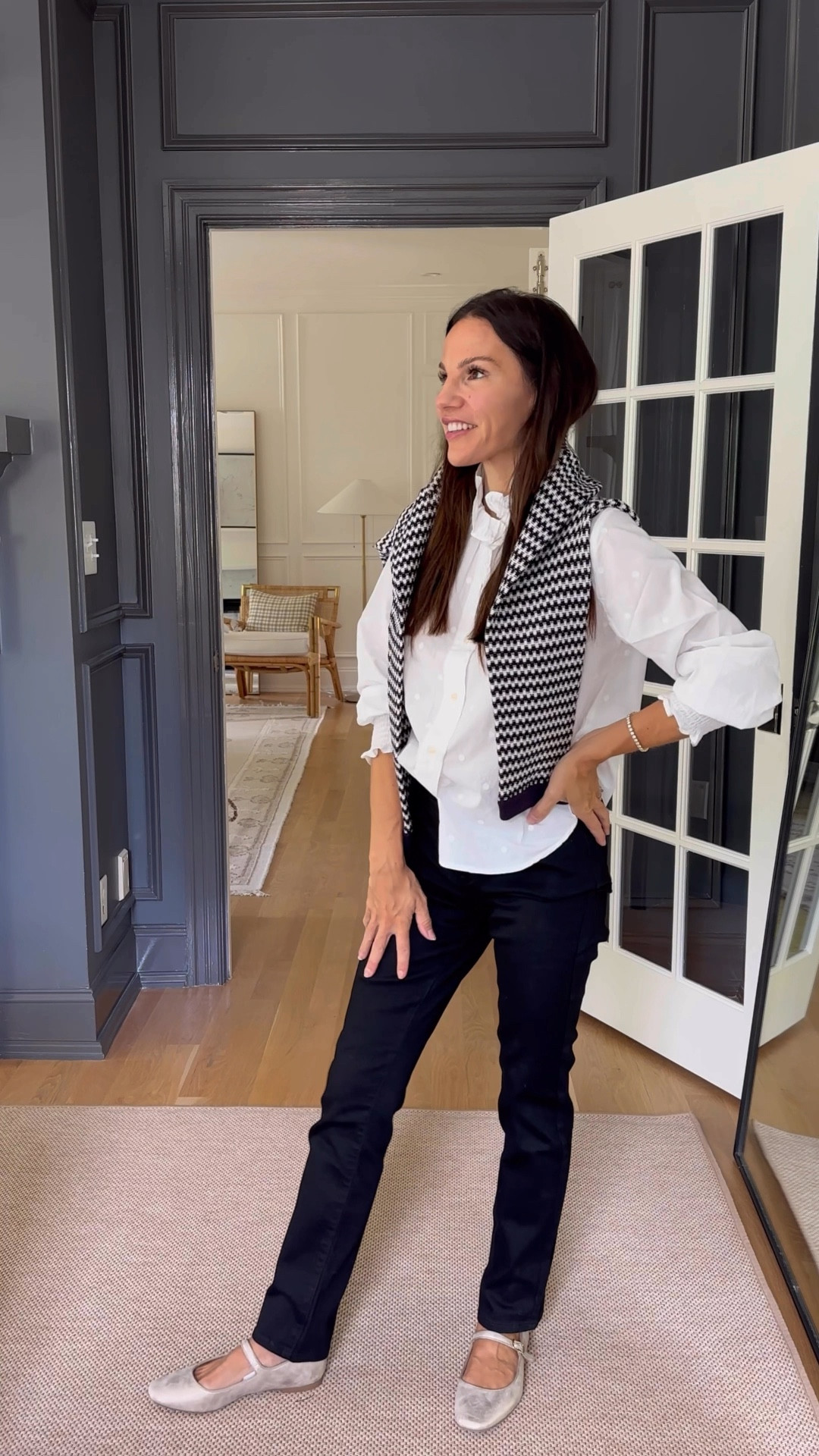Quiet luxury styles, so affordable and all from Walmart! Levi’s run a tad stretchy so I sized down. I sized up in sweatshirt. Everything else is tts. #walmartpartner @walmart 