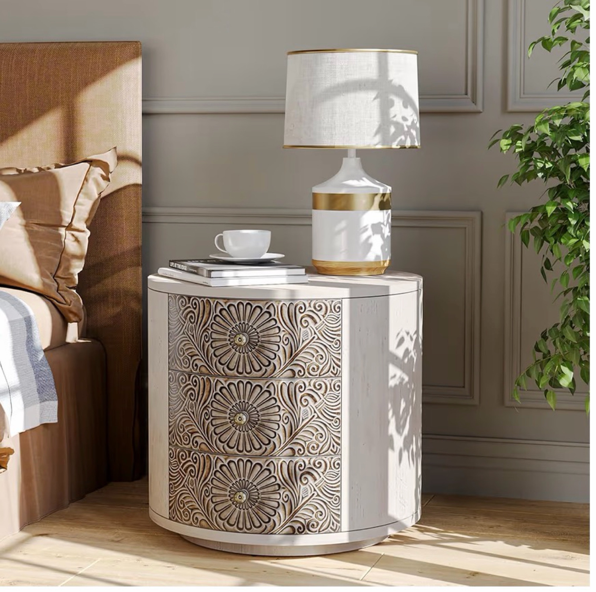  End Table Living Room Small Side Table w 3 Drawers, Vintage Bedside Table #ltkfurniture

#LTKSaleAlert #LTKHome