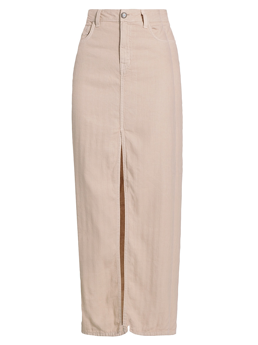 Women's Carmy Denim Maxi Skirt - Cement - Size 24 | Saks Fifth Avenue