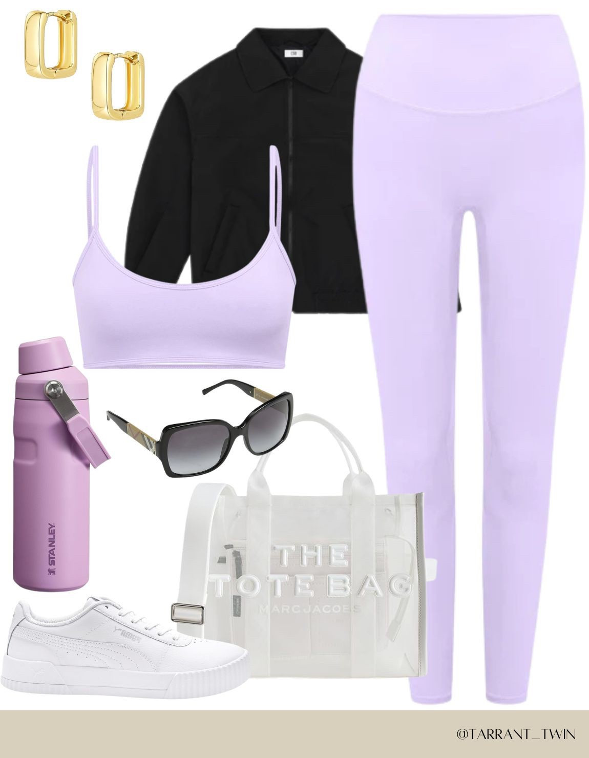The ultimate athleisure outfit inspo for your on-the-go days 💜✨ Whether you’re headed to a workout, running errands, or grabbing a casual coffee, this look blends comfort, style, and functionality. From the lilac leggings and matching sports bra to the sleek black jacket and crisp white sneakers, this fit is equal parts cute and comfy. Don’t miss the clear Marc Jacobs tote — it’s a fashion-forward must-have.

Shop these pieces now — all linked via Amazon and top retailers!

#AthleisureStyle #OOTDInspo #AmazonFashion #WorkoutStyle #CasualOutfitIdeas #MarcJacobsTote #LilacOutfit #EverydayAthleisure #StreetStyleLook #TarrantTwinStyle

#LTKShoeCrush #LTKStyleTip #LTKActive