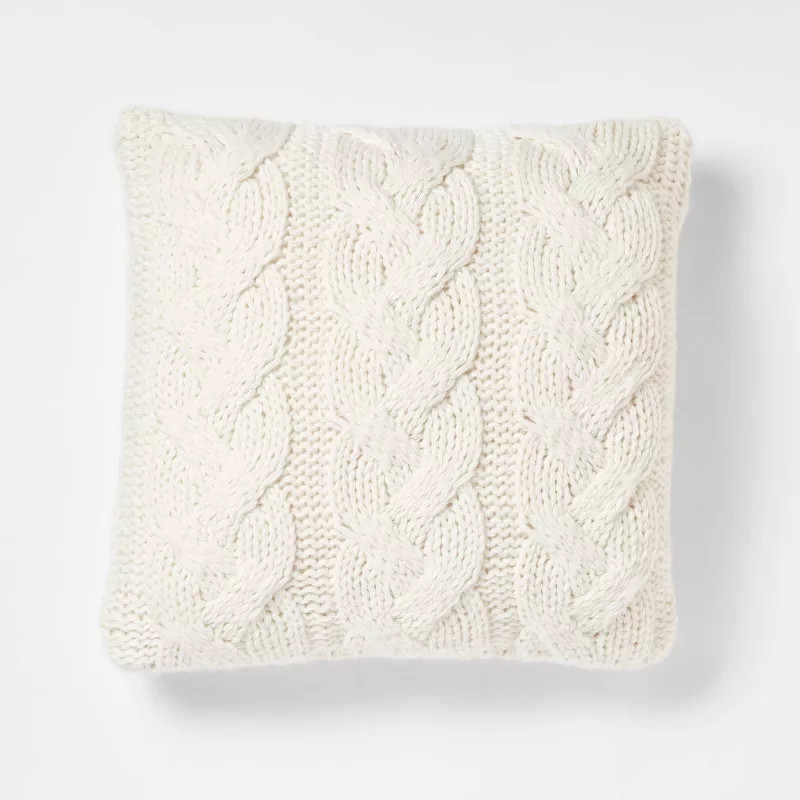 Chunky Cable Knit Throw Pillow - Threshold™ | Target