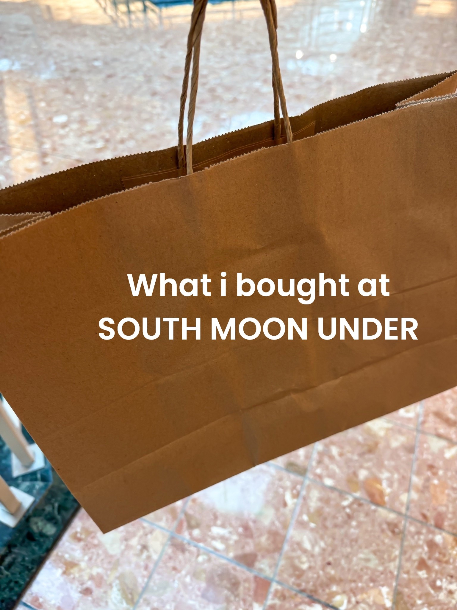 What I bought at south moon under 