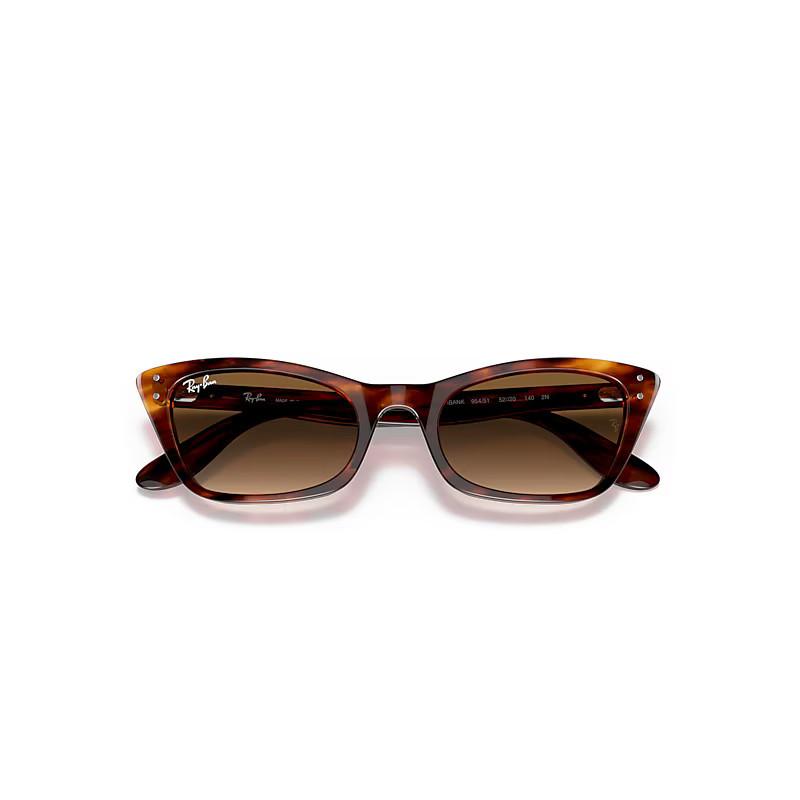 Ray-Ban Lady Burbank Sunglasses Striped Havana Frame Brown Lenses 52-20 | Ray-Ban (US)