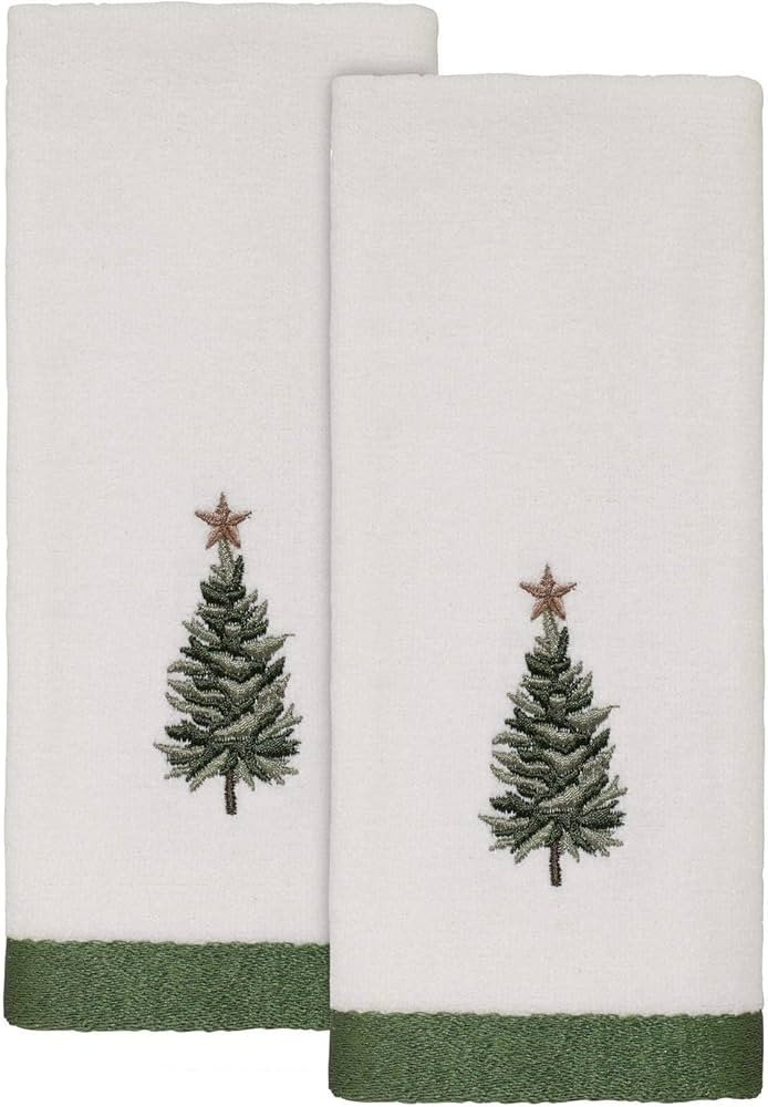 Avanti Linens - Fingertip Towels, Soft & Absorbent Cotton, Ideal Christmas Decorations, Set of 2 ... | Amazon (US)