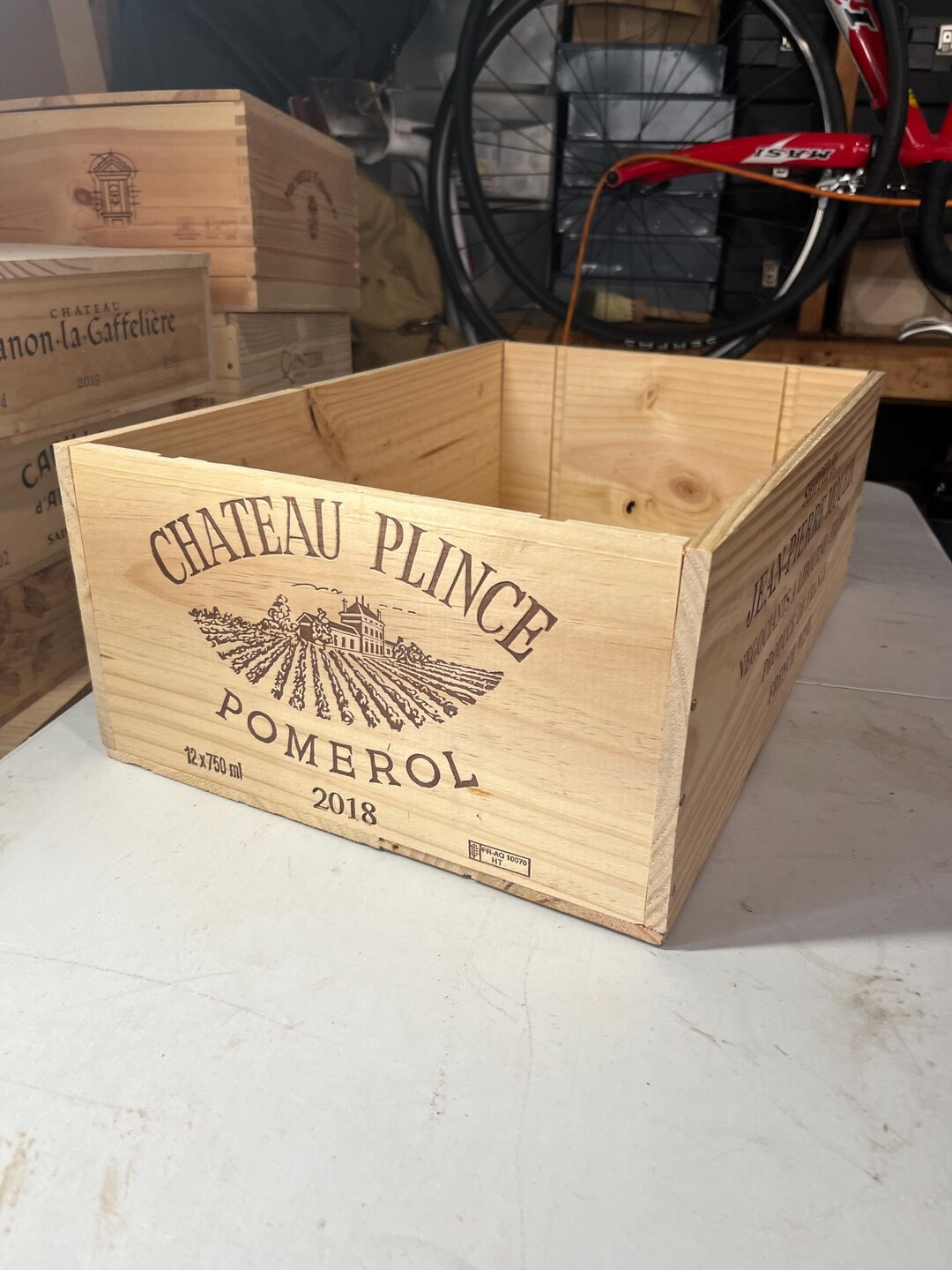Chateau Plince Pomerol Bordeaux France 19.75x13x7 Genuine Wine Crate Vintage Wood Box - Etsy | Etsy (US)