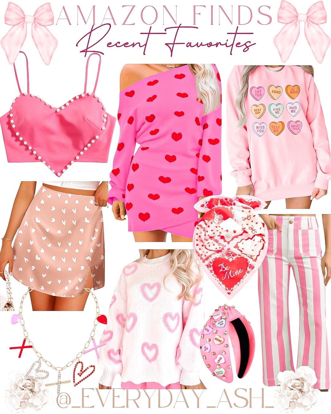 Valentines finds ♥️💗

Valentines Outfit, pink fashion, Valentine’s Day dress, heart sweater, silk skirt, heart necklace, Valentine’s Day accessories, pink jeans , Amazon fashion, Valentine’s Day fashion 

#LTKValentine #LTKootd #LTKSaleAlert
