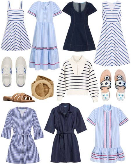 Summer dresses, blue dress and striped dress options, summer sandals, and summer accessories. 

#LTKFindsUnder100 #LTKSeasonal #LTKStyleTip