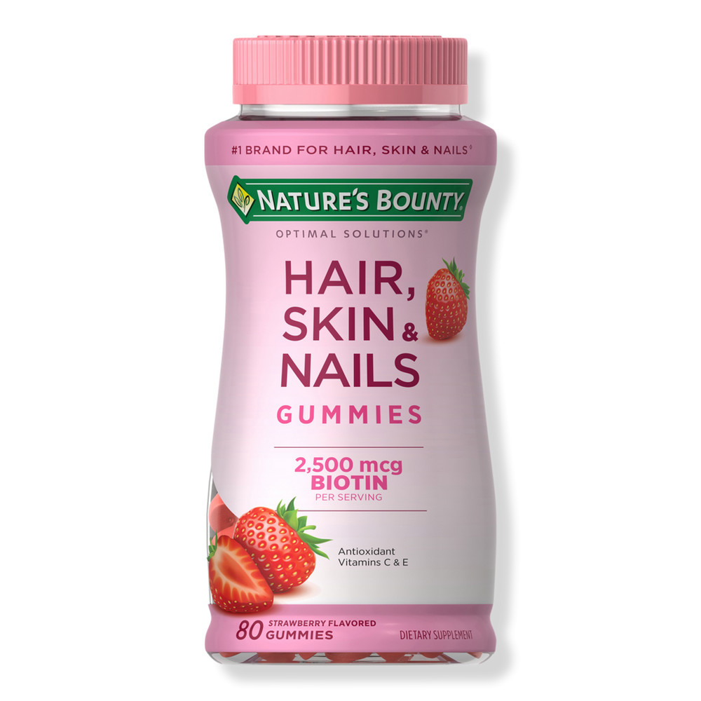 Nature's Bounty Strawberry Hair, Skin & Nails Gummy Vitamins with Biotin | Ulta