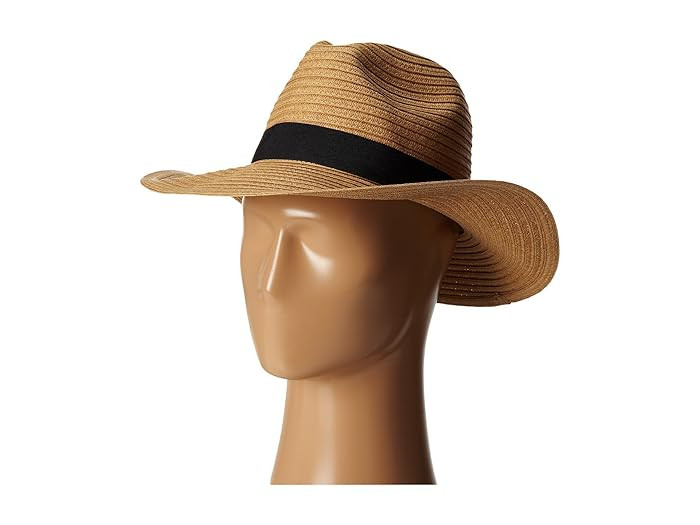 San Diego Hat Company PBF7300 Paper Braid Fedora w/ Bow Band (Tobacco) Fedora Hats | Zappos