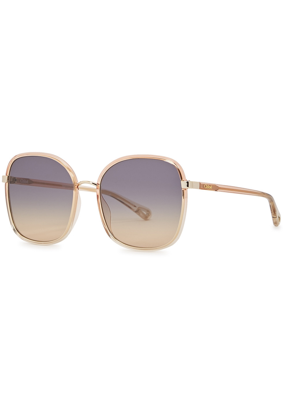 Franky gold-tone square-frame sunglasses | Harvey Nichols