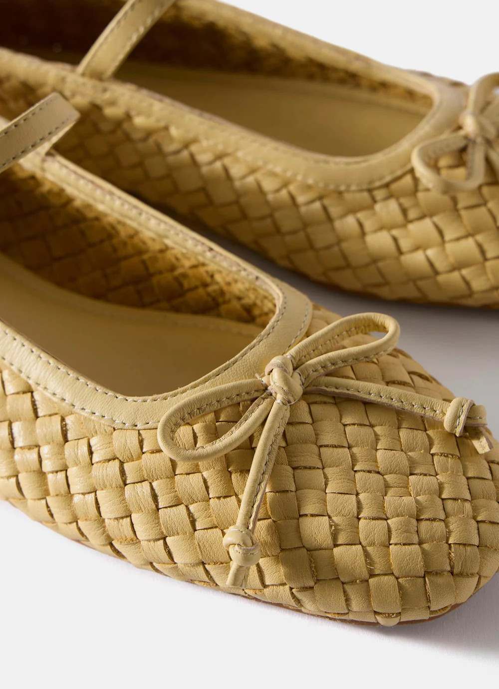 Charley Tan Leather Woven Pumps | Mint Velvet