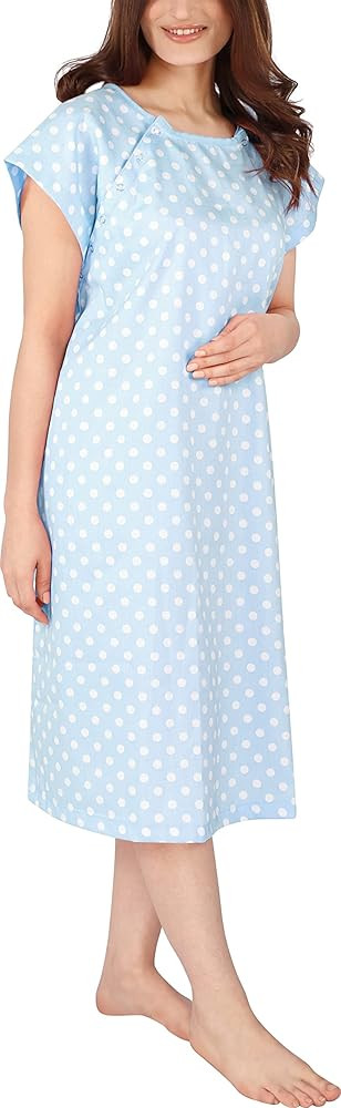 Utopia Care Hospital Gown for Women Snap Button Closure Soft Patient Gown | Amazon (US)