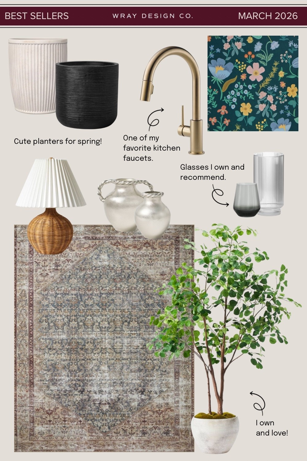 Best sellers from March 2026! Highlights include my favorite faux tree from @Target which I own! As well the Amber Lewis loloi area rug used in the IGH new build. Oh yes, and the kitchen faucet I recommend time and time again!

#LTKSaleAlert #LTKHome