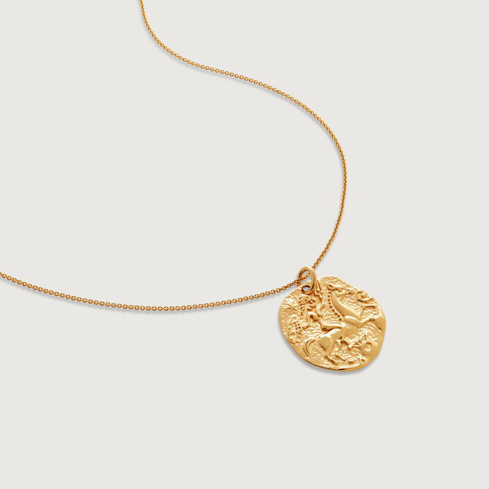 Goddess Coin Fine Chain Necklace | Monica Vinader (US)