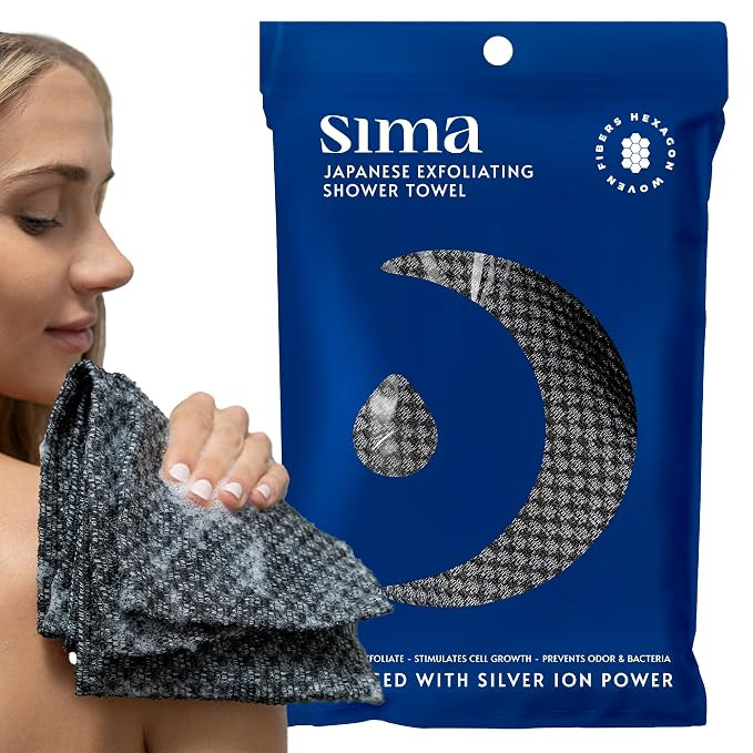 Exfoliating Washcloth Face & Body Scrub Towel - Japanese Exfoliating Towel with Hexagon Fibers, E... | Amazon (US)