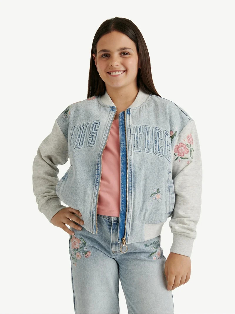 Justice Girls Full Zip Bomber, Sizes XS - XLP | Walmart (US)
