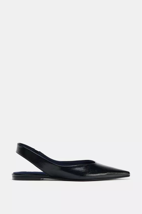 POINTED TOE SLINGBACK BALLET FLATS | Zara UK