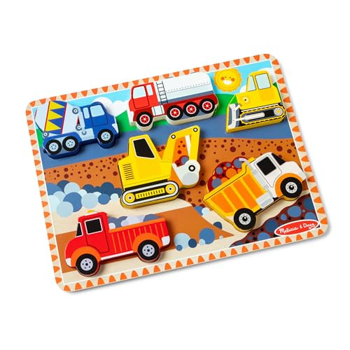 Melissa & Doug Construction Vehicles Wooden Chunky Puzzle (6 pcs) - FSC Certified | Amazon (US)