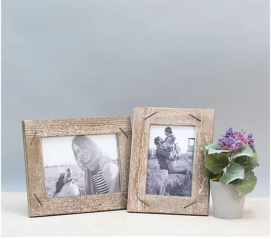 Foreside Home & Garden 4"x6" Weathered Frame w/Nail Accents - QVC.com | QVC