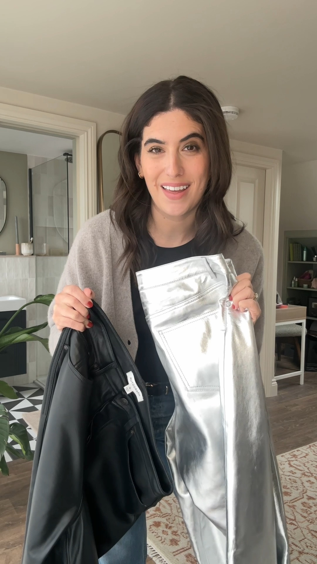 M&S Leather trousers 🪩
Festive season. Christmas party. Metallic trousers. Silver trousers. Leather trousers. Wide leg trousers. Leather. Autograph. Marks and Spencer 

#LTKstyletip #LTKeurope #LTKSeasonal