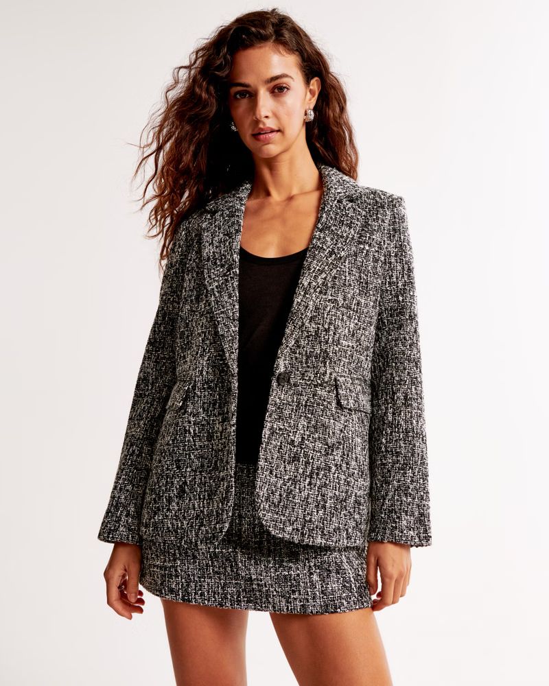 Classic Tweed Blazer Outfit | Blazer And Jeans | Blazer And Shorts | Abercrombie & Fitch (US)