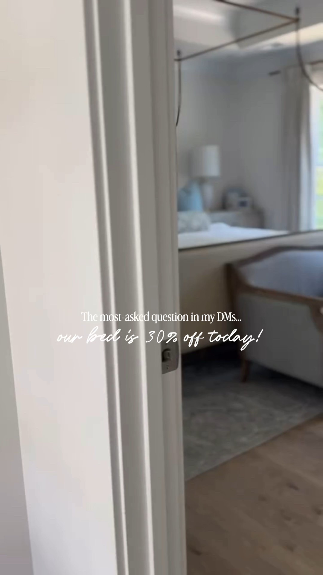 Our white canopy bed from @frontgate is 30% OFF today 🤍
It’s one of the most asked questions I get, and now is the rare moment it goes on sale!
Sharing the exact link + other cozy timeless pieces from the sale in my bio and Stories ✨

Save this post if you’re planning a bedroom refresh! 
#frontgate #bedroomdecor

#LTKHome #LTKSaleAlert #LTKHoliday