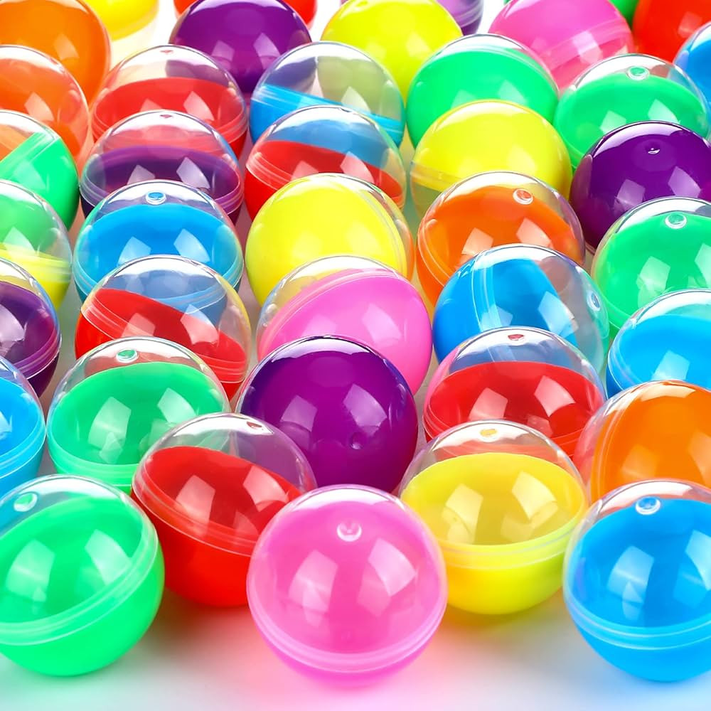 Sosation 150 Pcs Gumball Vending Machine Capsules Empty Round Capsules Plastic Containers Toy Cap... | Amazon (US)