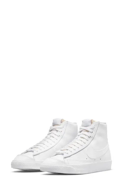 Nike Blazer Mid '77 SE Sneaker in White/White/White/Black at Nordstrom, Size 9.5 | Nordstrom