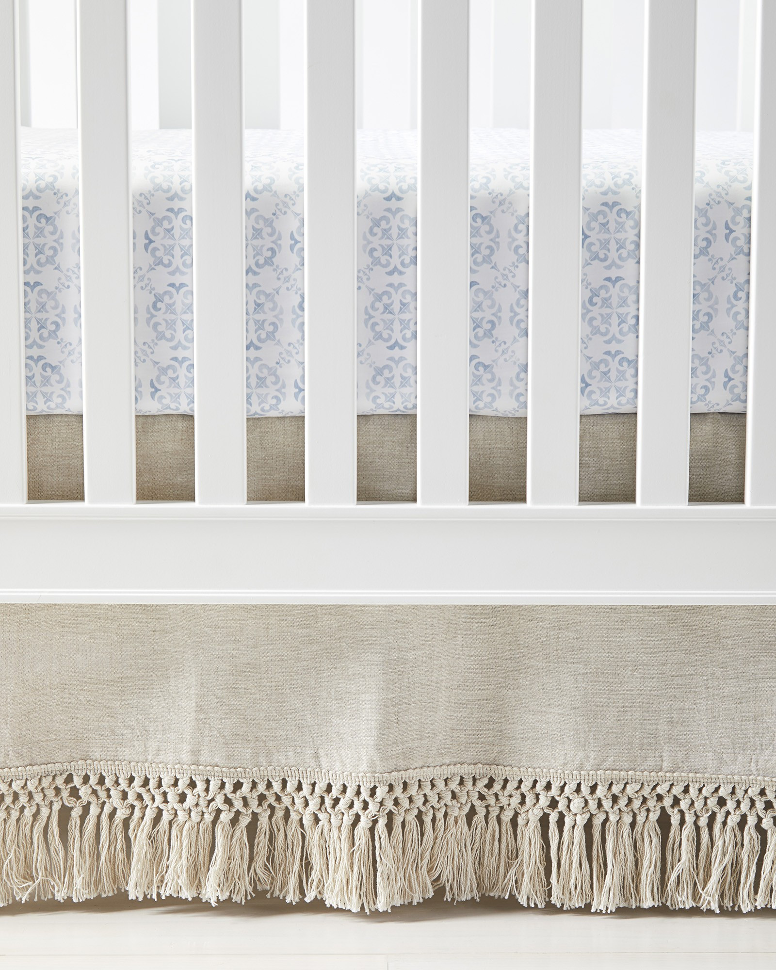 Macramé Crib Skirt | Serena and Lily