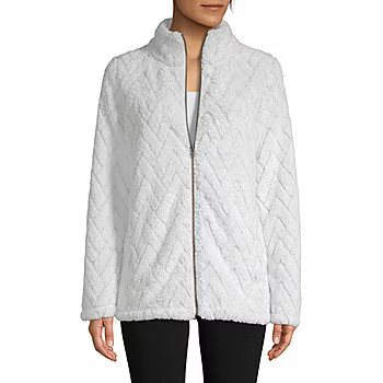 St. John's Bay Active Sherpa Midweight Faux Fur Jacket | JCPenney
