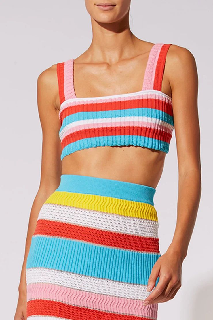 The Emily Top Textured Colorblock | Solid & Striped