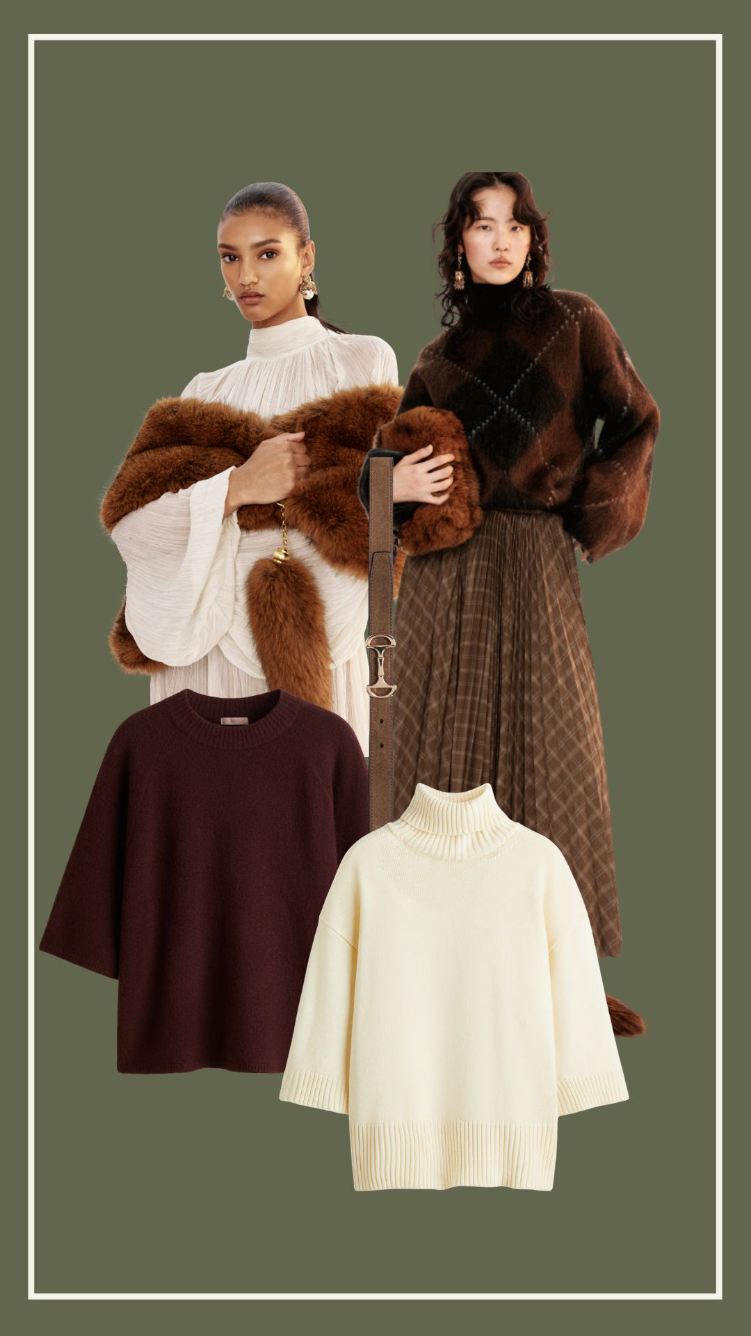 My Autumn essentials from the high-street. Faux fur, knitwear, maxi skirt. Neutral wardrobe for autumn 🍂 

 #LTKautumn #LTKmodest #LTKstyletip