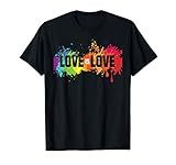 Love is Love Shirt,Rainbow Splatter LGBT Pride Tee,Gay Pride T-Shirt | Amazon (US)