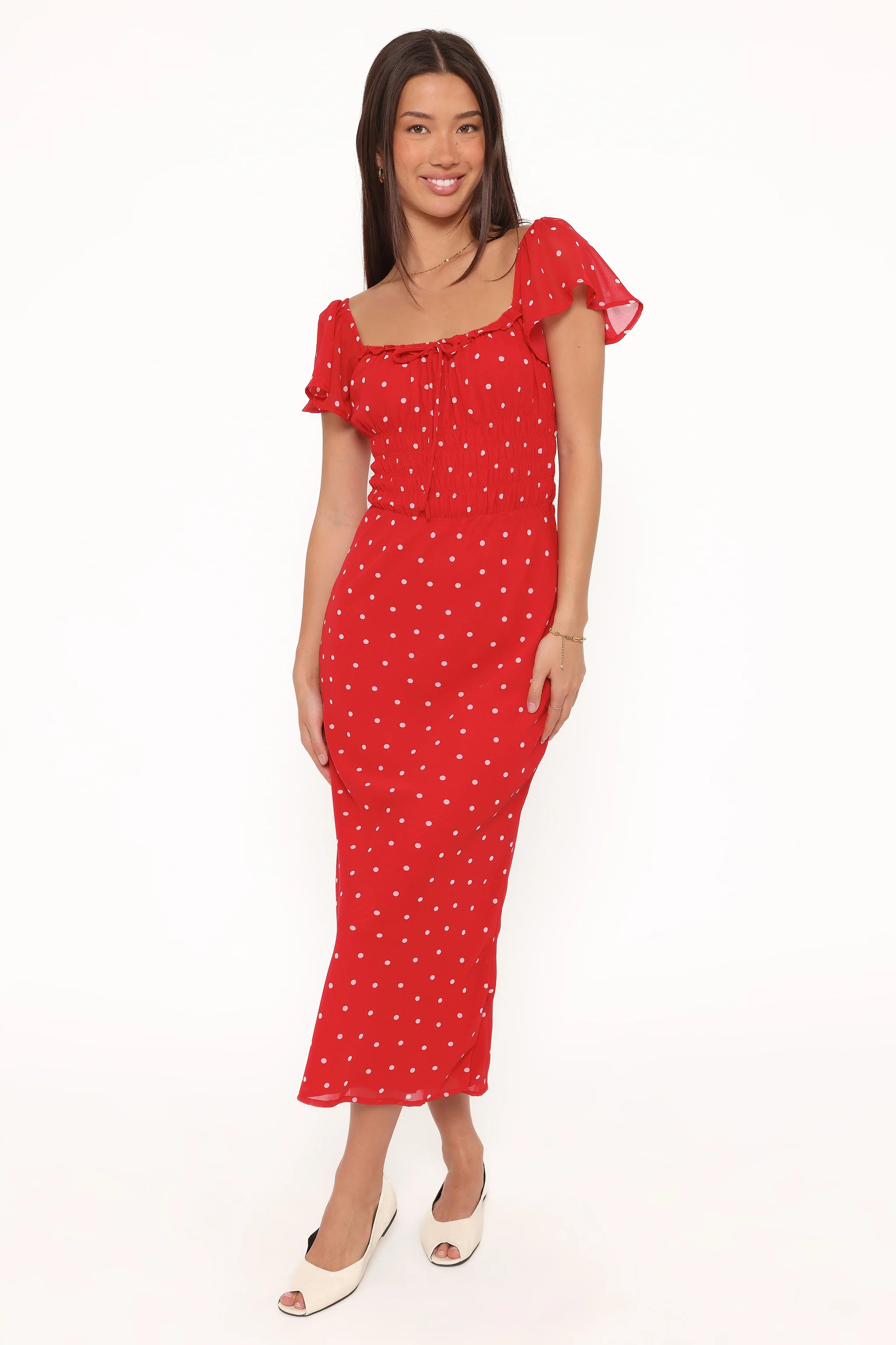 Sherrie Maxi Dress - Red Polka Dot | Petal & Pup (US)