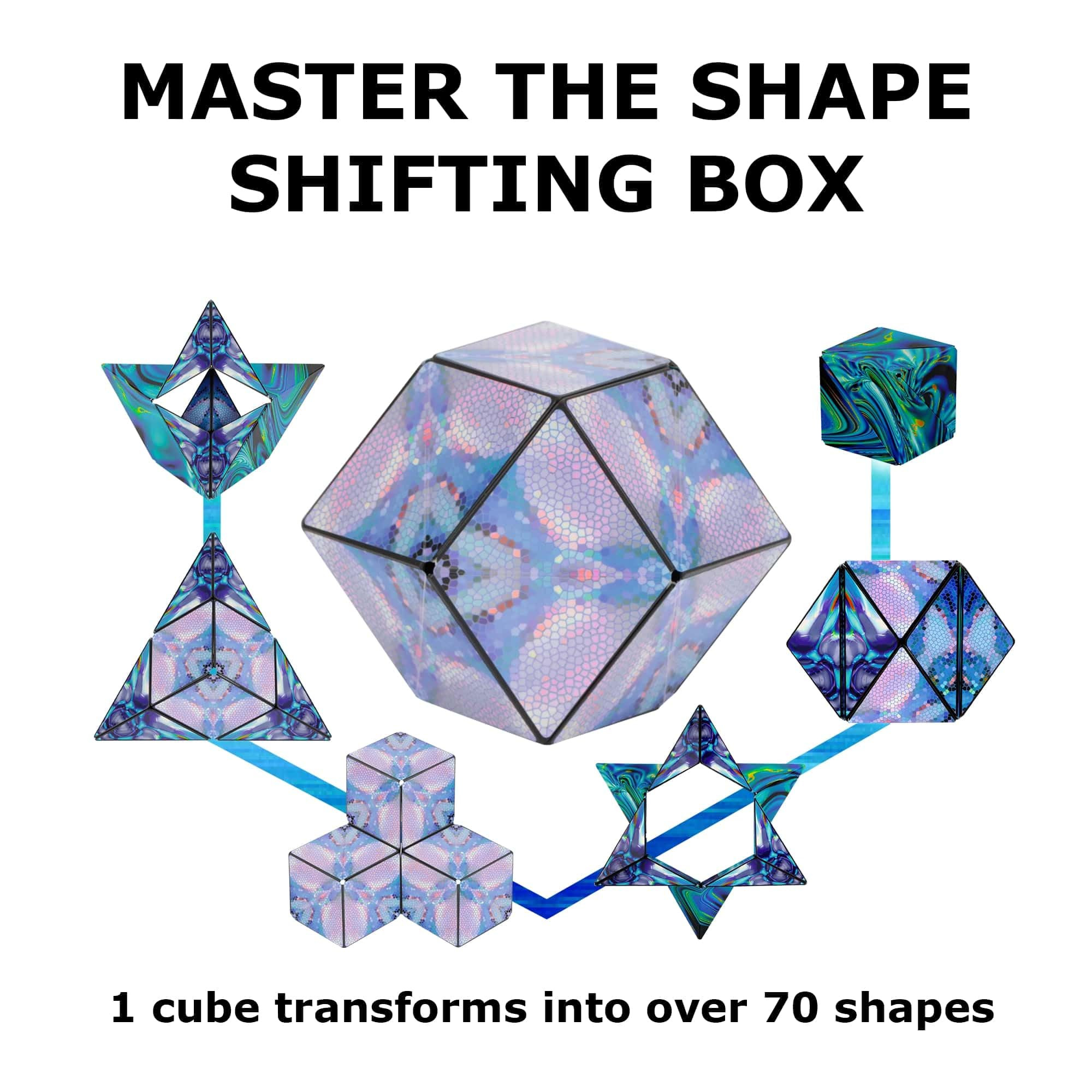 Shashibo Shape Shifting Box - Award-Winning Fidget Toy w/ 36 Rare Earth Magnets - Fidget Cube Tra... | Amazon (US)