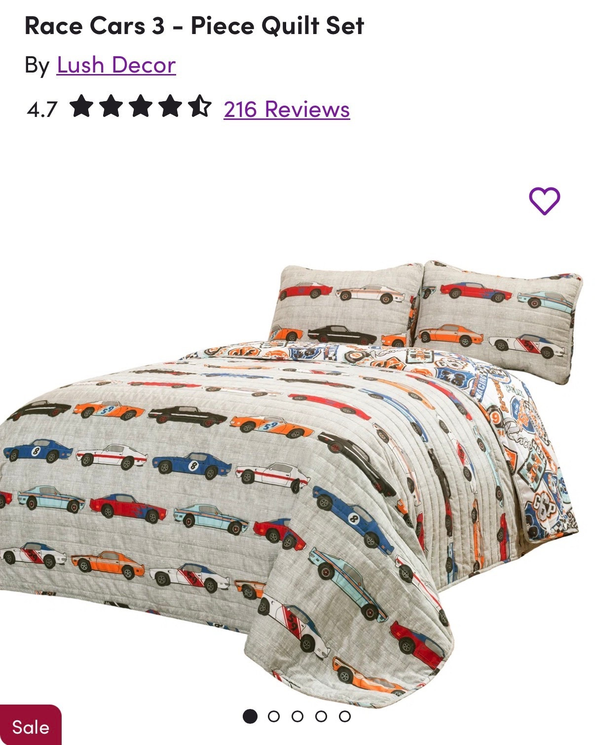 Comforters on sale!

This one is Race Cars 3 - Piece Quilt Set

#LTKSaleAlert #LTKKids #LTKHome