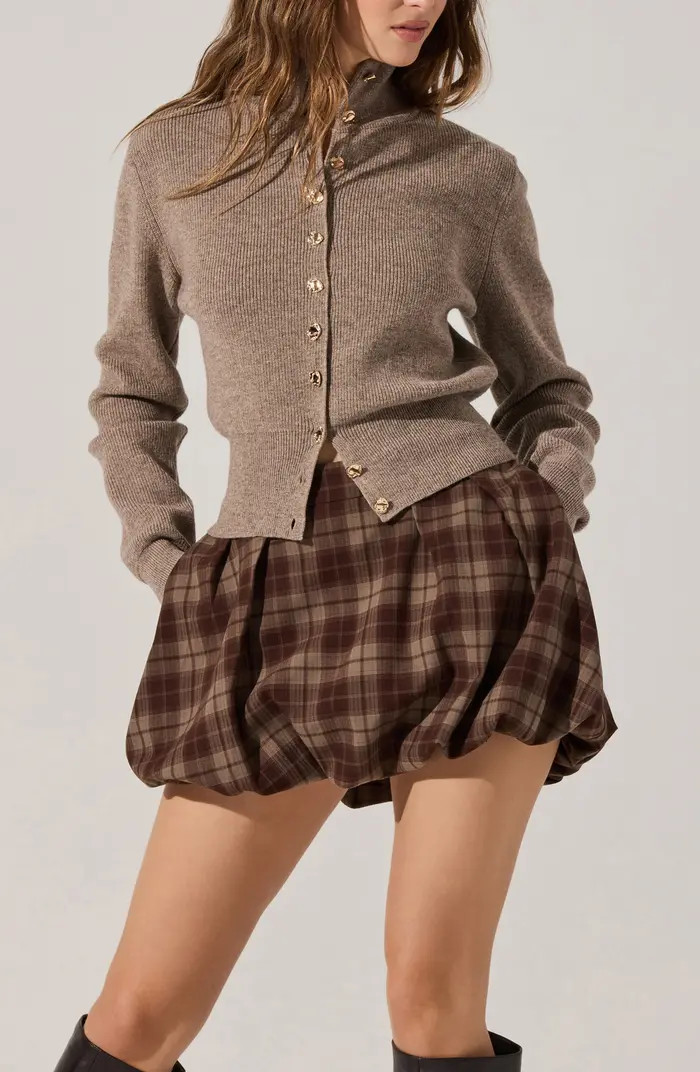Toini Plaid Bubble Mini Skort | Nordstrom
