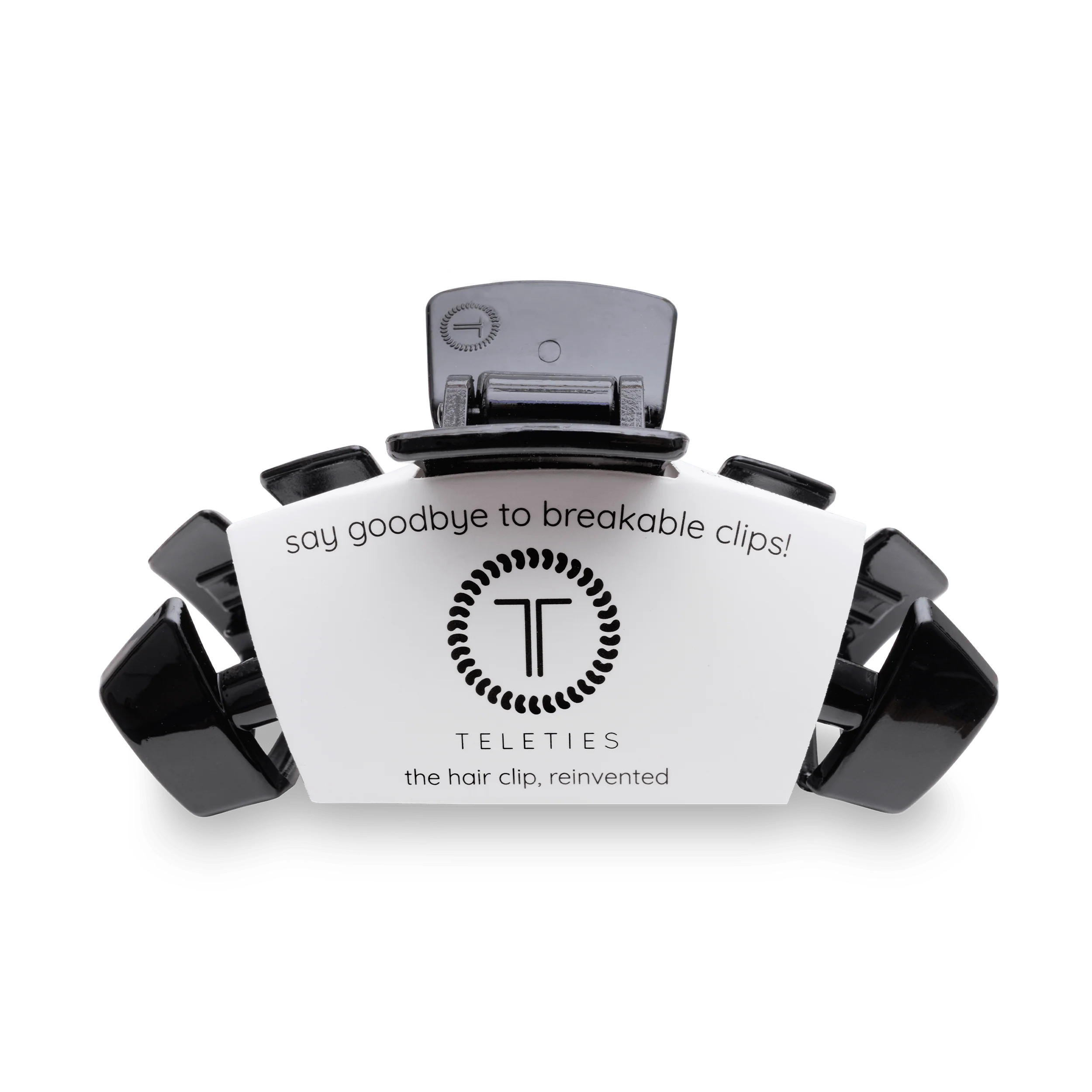 Classic Jet Black Large Claw Clip | TELETIES