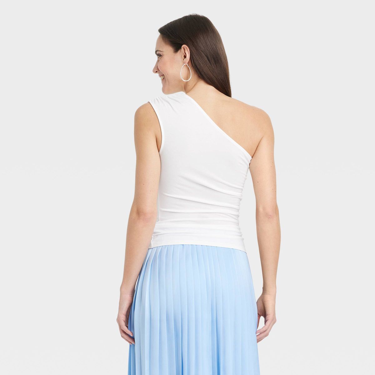 Women's Slim Fit One Shoulder Tank Top - A New Day™ | Target